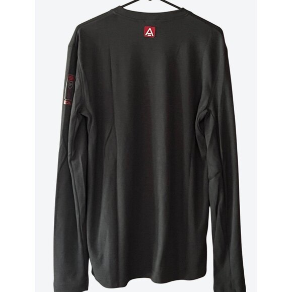 Strata Men's Large Arc Long Sleeve Crew Neck SFX101 Protection Shirt Charcoal Gr - Picture 5 of 12